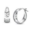 Thumbnail Image 0 of Made in Italy 10mm Diamond-Cut Hoop Earrings in Sterling Silver