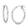 Made in Italy 20mm Diamond-Cut Twist Hoop Earrings in Sterling Silver