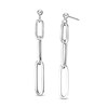 Thumbnail Image 1 of Made in Italy Paper Clip Dangle Drop Earrings in Sterling Silver