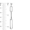 Thumbnail Image 2 of Made in Italy Paper Clip Dangle Drop Earrings in Sterling Silver