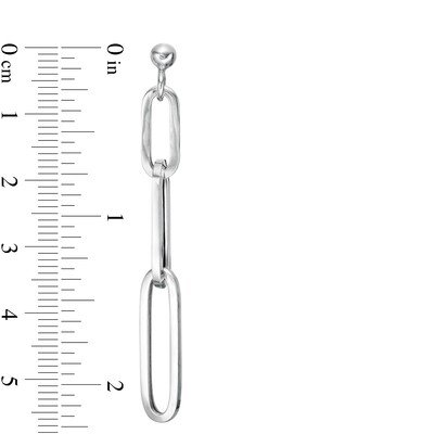 Made in Italy Paper Clip Dangle Drop Earrings in Sterling Silver