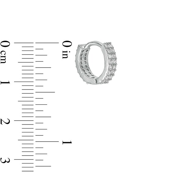 018 Gauge Cubic Zirconia Double Row Cartilage Hoop Set in Stainless Steel and Brass with Rose IP