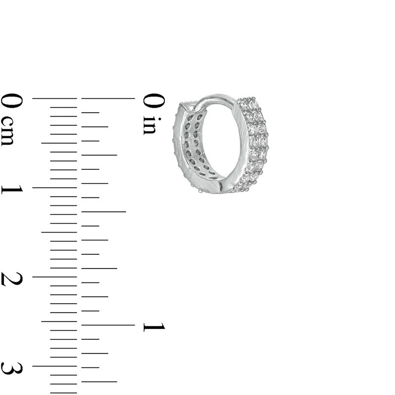 Main Image 3 of 018 Gauge Cubic Zirconia Double Row Cartilage Hoop Set in Stainless Steel and Brass with Rose IP