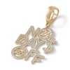 Thumbnail Image 1 of 1/10 CT. T.W. Diamond "NO DAY$ OFF" Necklace Charm in 10K Gold
