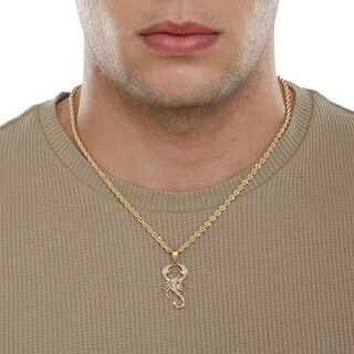 1/8 CT. T.W. Diamond Scorpion Necklace Charm in 10K Gold