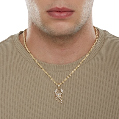 1/8 CT. T.W. Diamond Scorpion Necklace Charm in 10K Gold