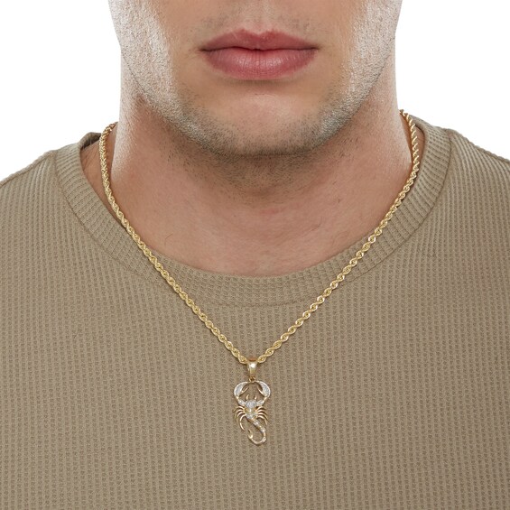 1/8 CT. T.W. Diamond Scorpion Necklace Charm in 10K Gold