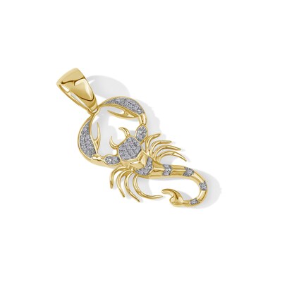 1/8 CT. T.W. Diamond Scorpion Necklace Charm in 10K Gold