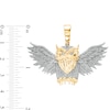 Thumbnail Image 2 of 1/10 CT. T.W. Diamond Open Winged Owl Necklace Charm in Sterling Silver with 14K Gold Plate