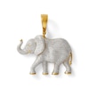 Thumbnail Image 0 of 1/6 CT. T.W. Diamond Elephant Necklace Charm in Sterling Silver with 14K Gold Plate
