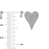 Thumbnail Image 2 of 1/20 CT. T.W. Composite Diamond Elongated Heart Stud Earrings in Sterling Silver with 14K Gold Plate