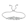 Thumbnail Image 0 of 1/6 CT. T.W. Diamond Graduated Open Flame Bolo Bracelet in Sterling Silver - 10"