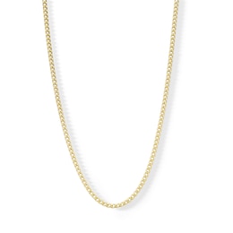 060 Gauge Cuban Curb Chain Necklace in 10K Semi-Solid Gold - 16&quot;