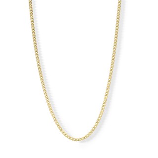 10K Semi-Solid Gold Cuban Curb Chain