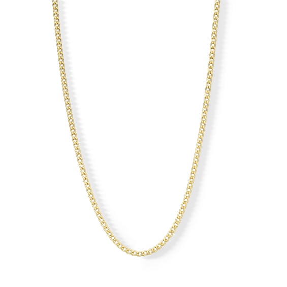 10K Semi-Solid Gold Cuban Curb Chain