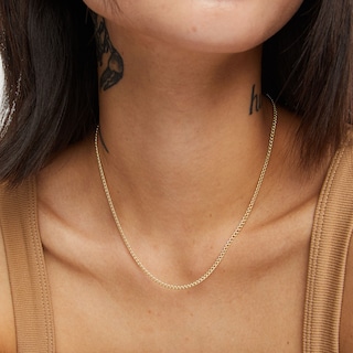 10K Semi-Solid Gold Cuban Curb Chain