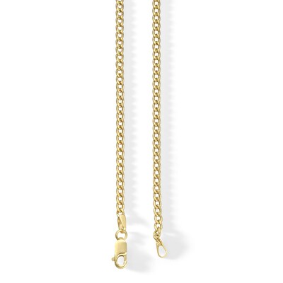 10K Semi-Solid Gold Cuban Curb Chain
