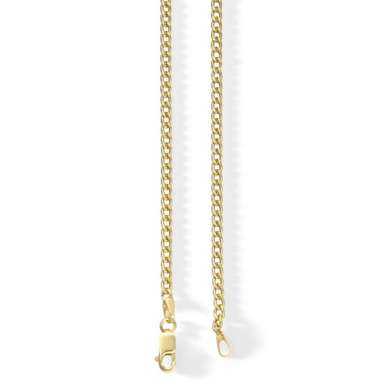 10K Semi-Solid Gold Cuban Curb Chain