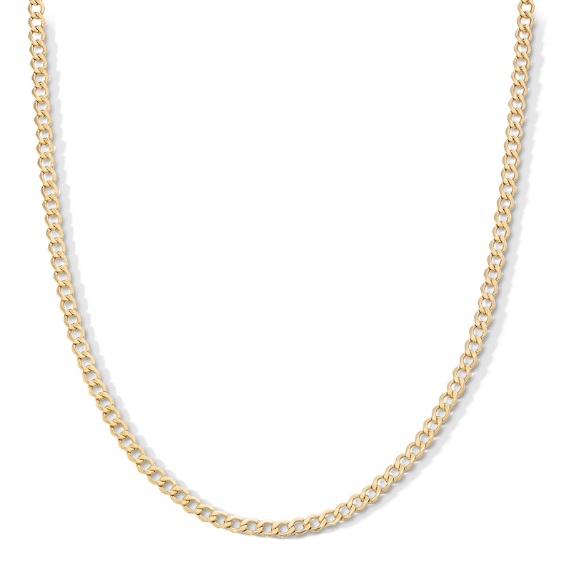 Made in Italy 080 Gauge Miami Curb Chain Necklace in 10K Semi-Solid Gold – 20"