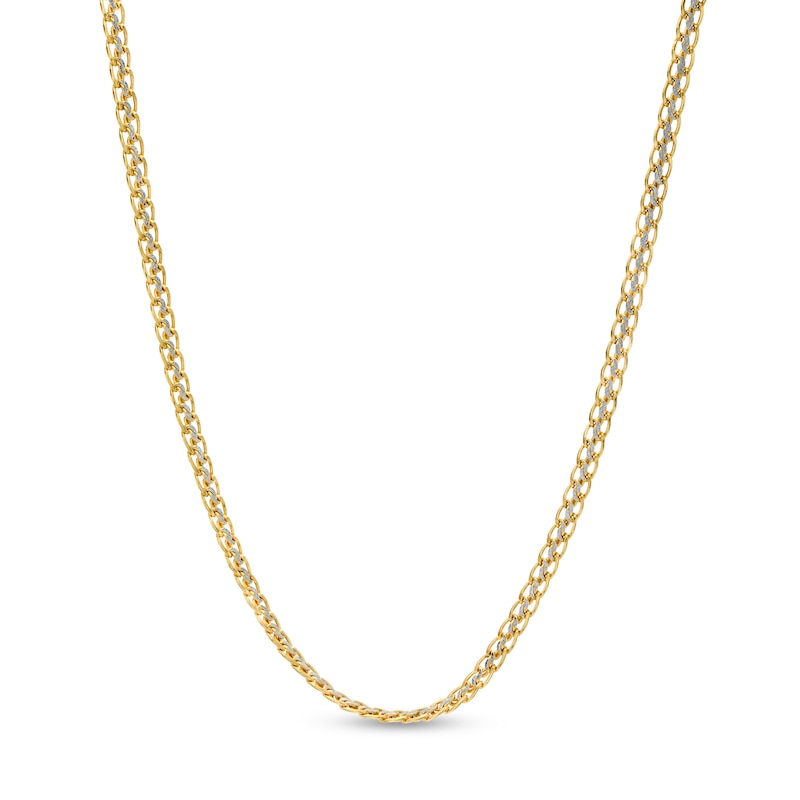 Made in Italy 050 Gauge Sedusa Curb Link Chain Necklace in 10K Hollow Gold