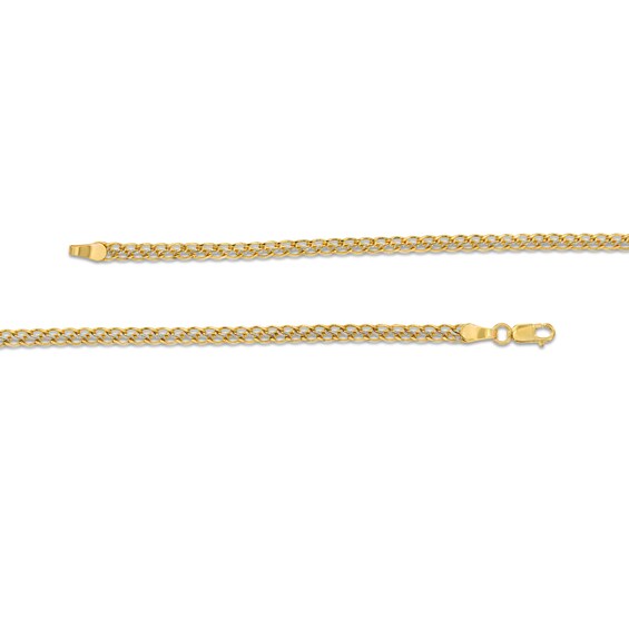 10K Hollow Gold Sedusa Curb Link Chain Made in Italy - 18"