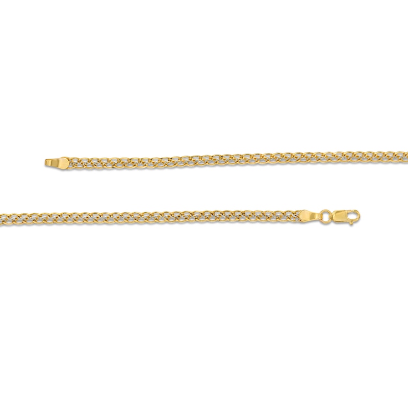 Made in Italy 050 Gauge Sedusa Curb Link Chain Necklace in 10K Hollow Gold