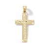 Thumbnail Image 0 of Diamond-Cut Faceted Cross Necklace Charm in 10K Solid Gold