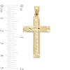 Thumbnail Image 3 of Diamond-Cut Faceted Cross Necklace Charm in 10K Solid Gold