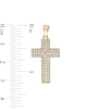 Thumbnail Image 2 of Cubic Zirconia Pavé Rounded Cross Necklace Charm in 10K Solid Gold
