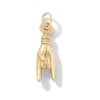 Thumbnail Image 0 of Mano Cornuto Italian Good Luck Hand Sign Necklace Charm in 10K Stamp Hollow Gold