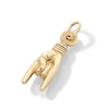 Thumbnail Image 2 of Mano Cornuto Italian Good Luck Hand Sign Necklace Charm in 10K Stamp Hollow Gold
