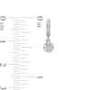 Thumbnail Image 2 of Child's Lab-Created Pink Opal Cluster Drop Earrings in Sterling Silver