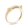 Child's Cubic Zirconia Cat Ears Ring in 10K Gold – Size 4