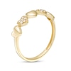 Thumbnail Image 1 of Made in Italy Child's Composite Cubic Zirconia Alternating Heart Ring in 10K Gold – Size 4