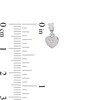 Child's Lab-Created Pink Opal Heart Drop Earrings in Sterling Silver