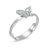 Thumbnail Image 1 of Child's Cubic Zirconia Butterfly Ring in Sterling Silver - Size 4