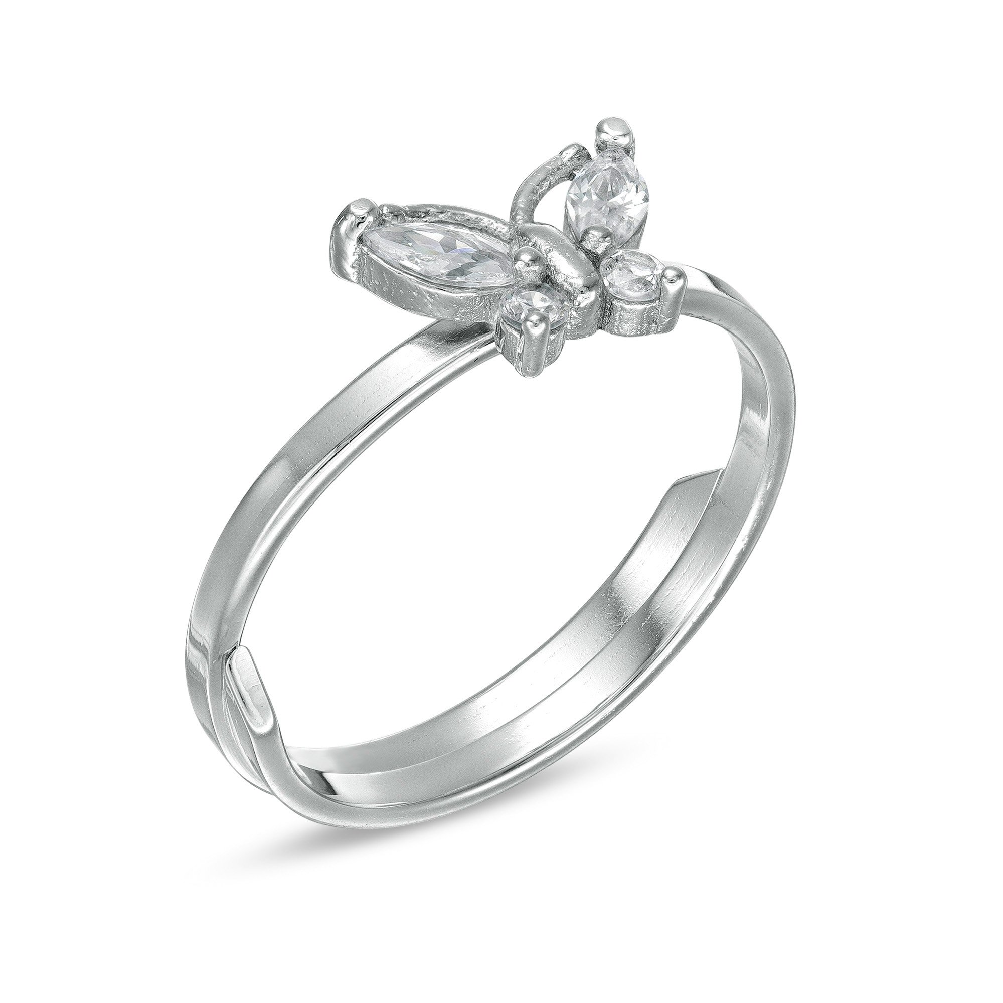 Thumbnail Image 1 of Child's Cubic Zirconia Butterfly Ring in Sterling Silver - Size 4