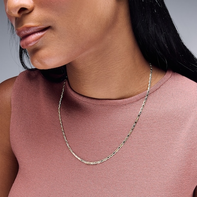 060 Gauge Valentino Chain Necklace in 14K Hollow Gold - 20"