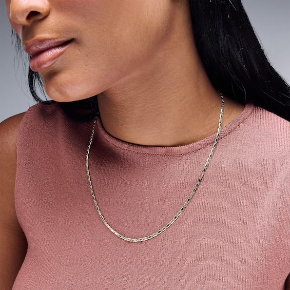 060 Gauge Valentino Chain Necklace in 14K Hollow Gold - 20"