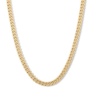 10K Hollow Gold Reversible Curb Chain Made in Italy - 22"