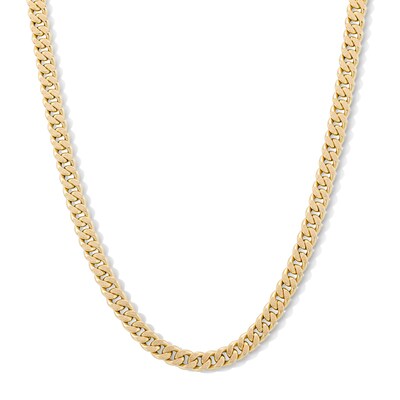 10K Hollow Gold Reversible Curb Chain Made in Italy - 22"