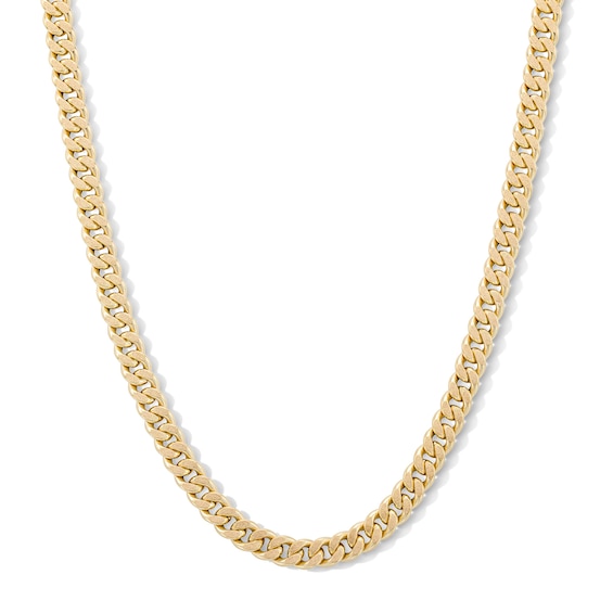 10K Hollow Gold Reversible Curb Chain Made in Italy - 22"