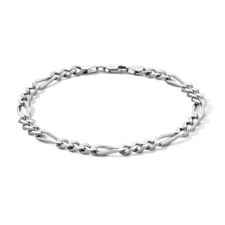 Made in Italy 150 Gauge Solid Figaro Chain Bracelet in Sterling Silver – 8.5"