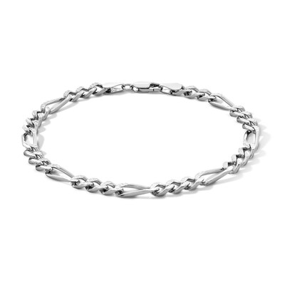 Made in Italy 150 Gauge Solid Figaro Chain Bracelet in Sterling Silver – 8.5"