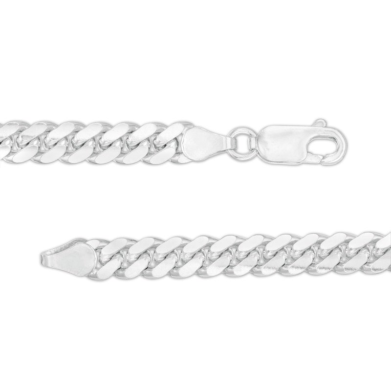 Main Image 2 of Sterling Silver Cuban Curb Chain Bracelet Made in Italy - 8.5"