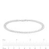 Thumbnail Image 3 of Sterling Silver Cuban Curb Chain Bracelet Made in Italy - 8.5"