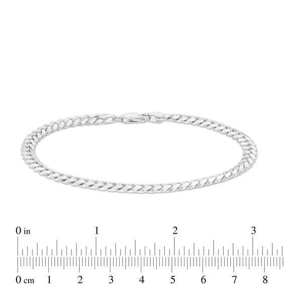 Sterling Silver Cuban Curb Chain Bracelet Made in Italy - 8.5"