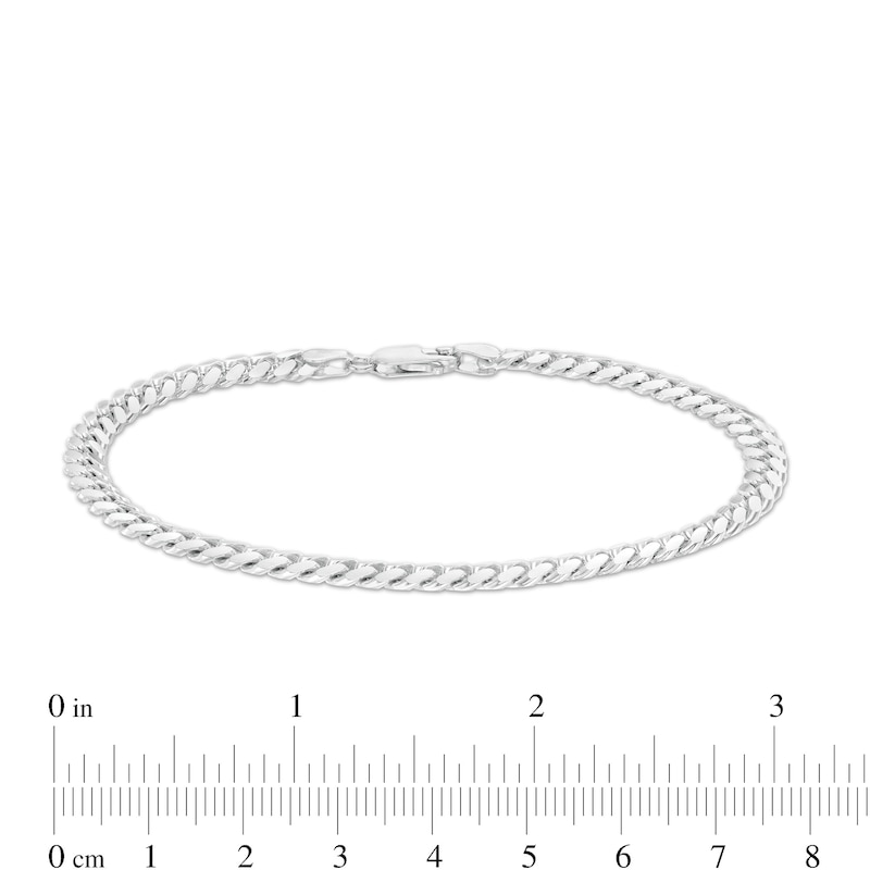 Main Image 3 of Sterling Silver Cuban Curb Chain Bracelet Made in Italy - 8.5"
