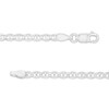 Made in Italy 060 Gauge Solid Mariner Chain Bracelet in Sterling Silver – 7.5"