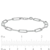 Thumbnail Image 2 of Made in Italy 110 Gauge Paper Clip Link Chain Bracelet in Solid Sterling Silver – 7.5"